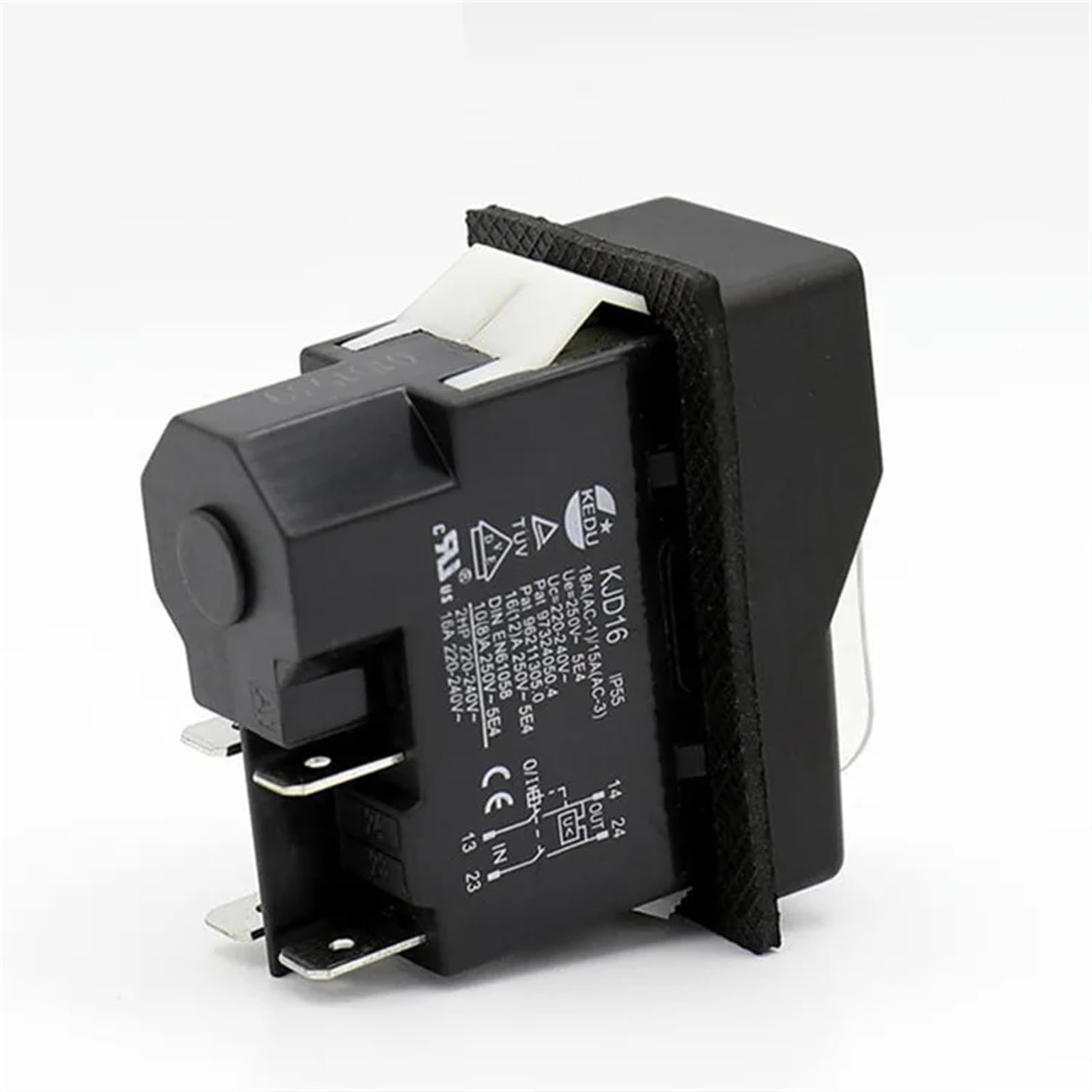 KJD16 220V-240V 120V 4/5 pines Botón pulsador magnético Interruptor de encendido y apagado con protección contra sobrecarga UVLO for repuestos de herramientas eléctricas(220V 5 pins)