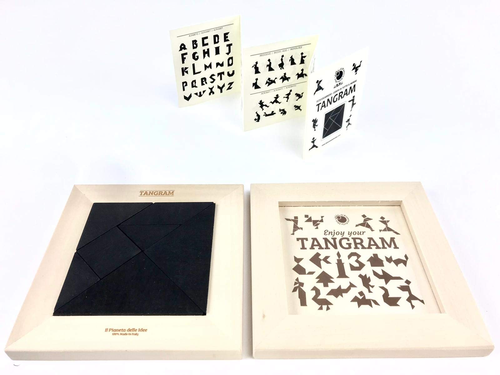 Il Pianeta delle Idee - Tangram classico in legno – Made in Italy – Creato con energia solare – 100% Ecologico