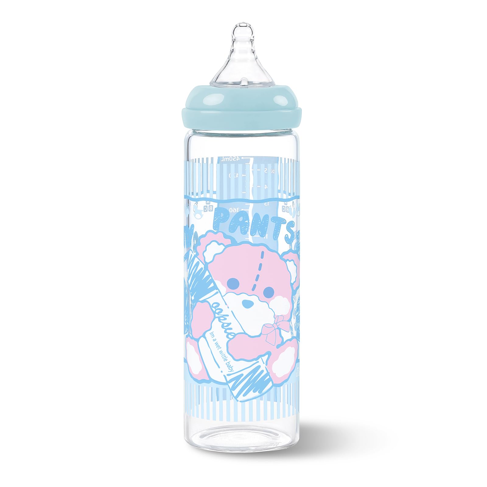 LittleForBig Adult Baby Bottle Ultra Printed Specialty Oversized Glass Feeding Potty Pants Pattern