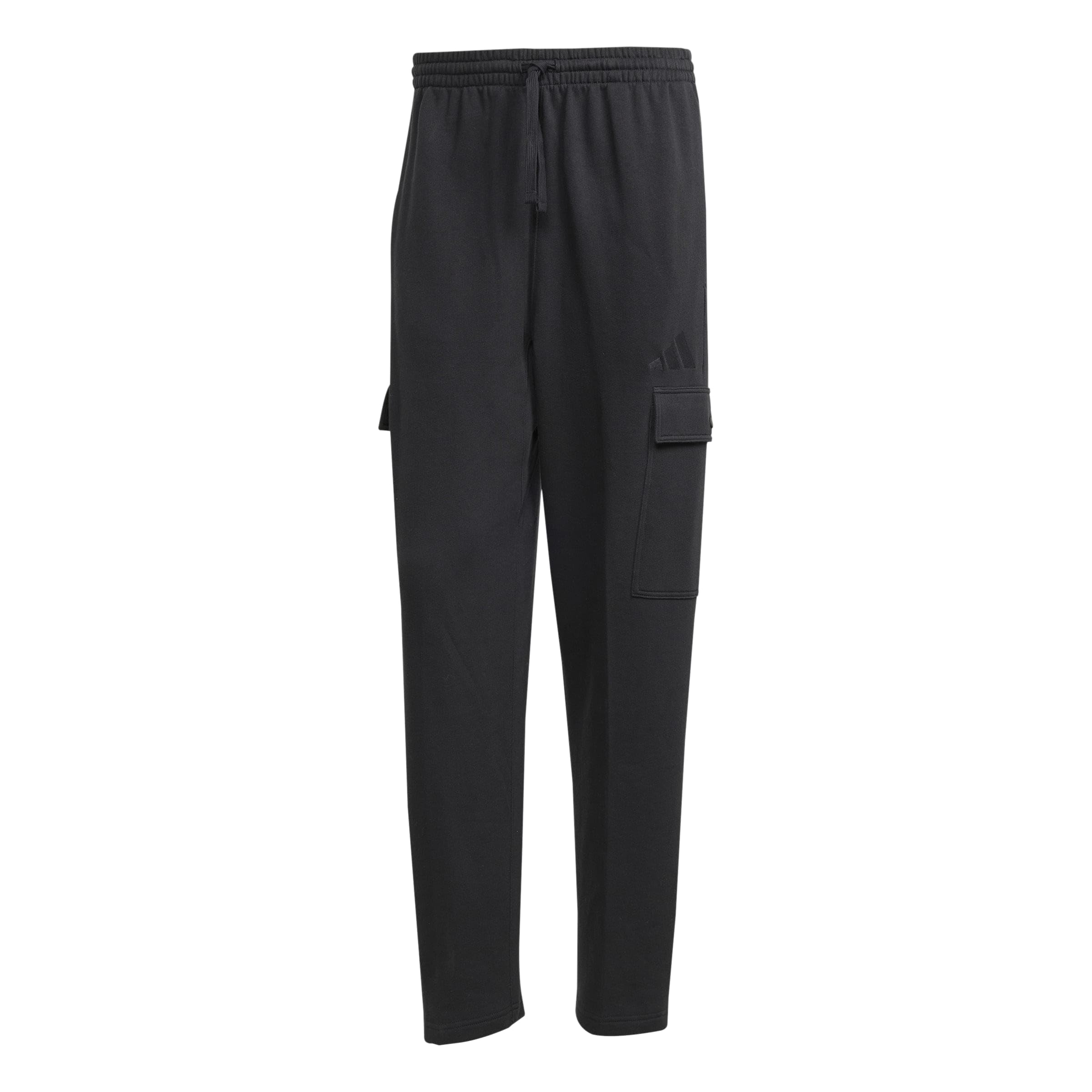 adidas Men's All SZN French Terry Loose Cargo Open Hem Pants, Black, XXL