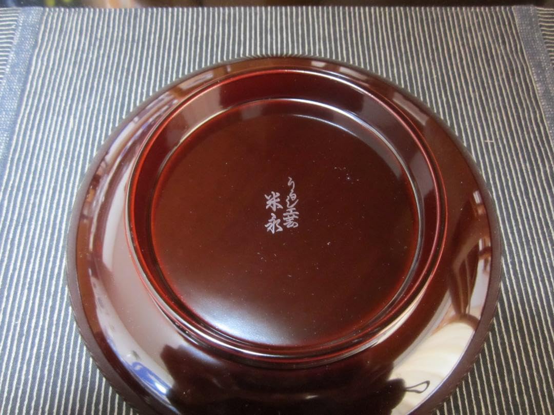 大丸特選　輪島塗漆器　輪島うるし工芸米永　古代朱小判型多用皿　5枚　木箱付 Amazon | うるし工芸米永 古代朱 小判多用皿 5客 銘々皿菓子皿