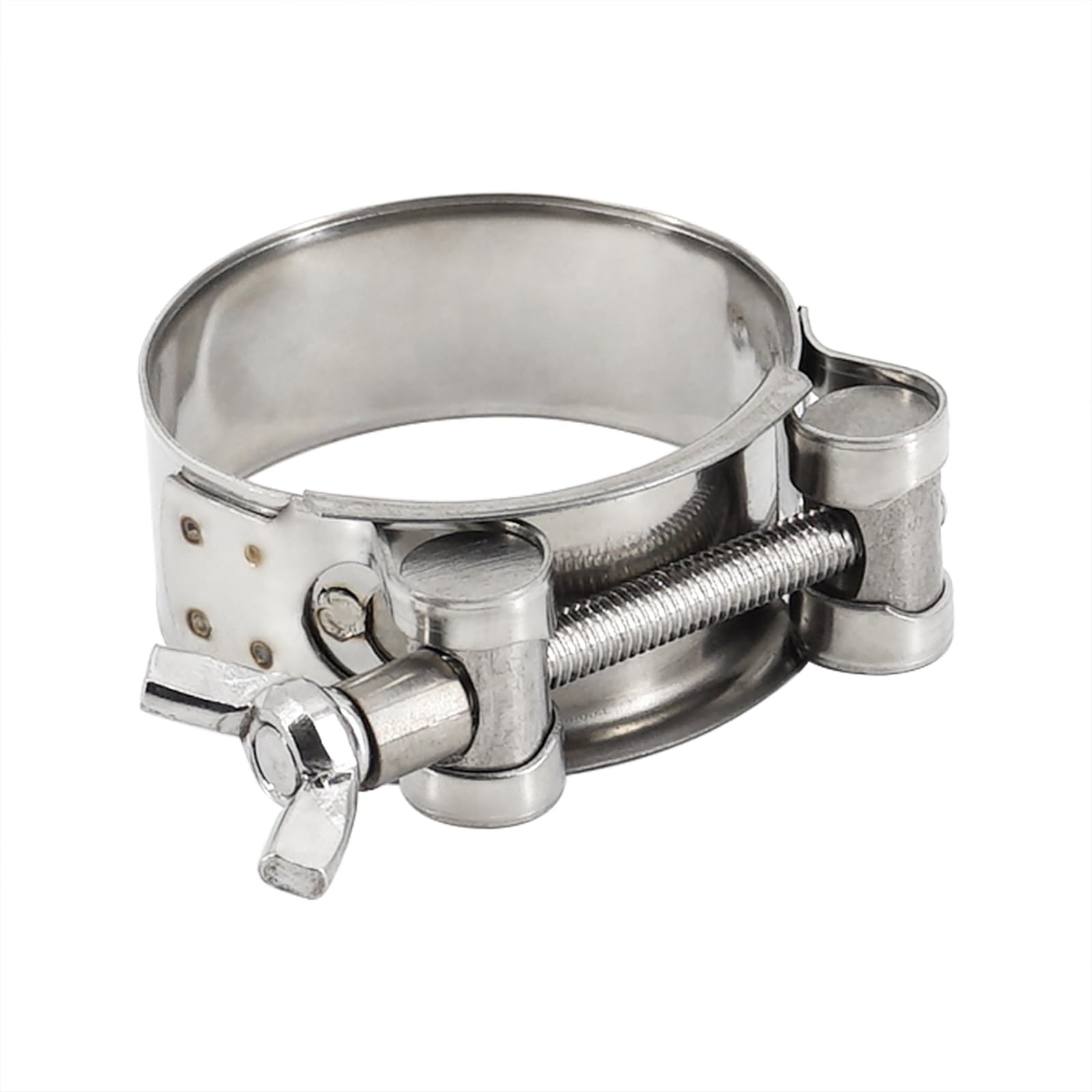(1 Pieces) 175-187mm Heavy Duty Adjustable Pipe Clamp 304 Stainless Steel T Bolt Hose Clamp with Wing Bolt Hand Twisting Hose Clamps - Image 2