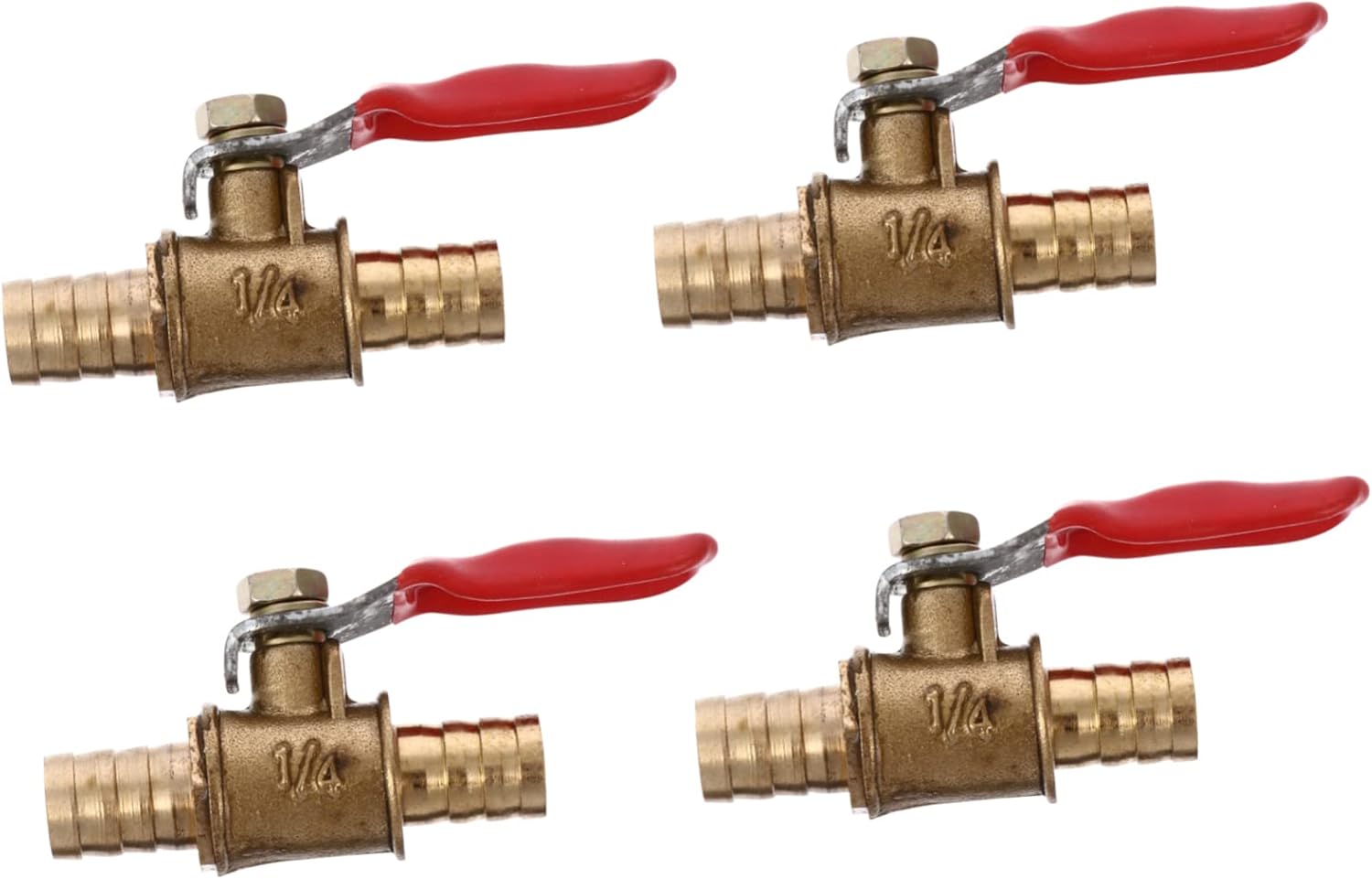 CIYODO 4pcs Brass Ball Valve Air Hose Valve Mini Shut off