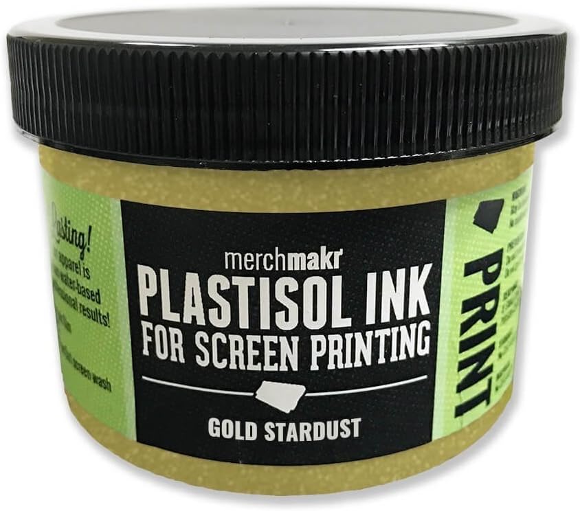 Gold Stardust Merchmakr Plastisol Ink for Screen Printing (Pint)