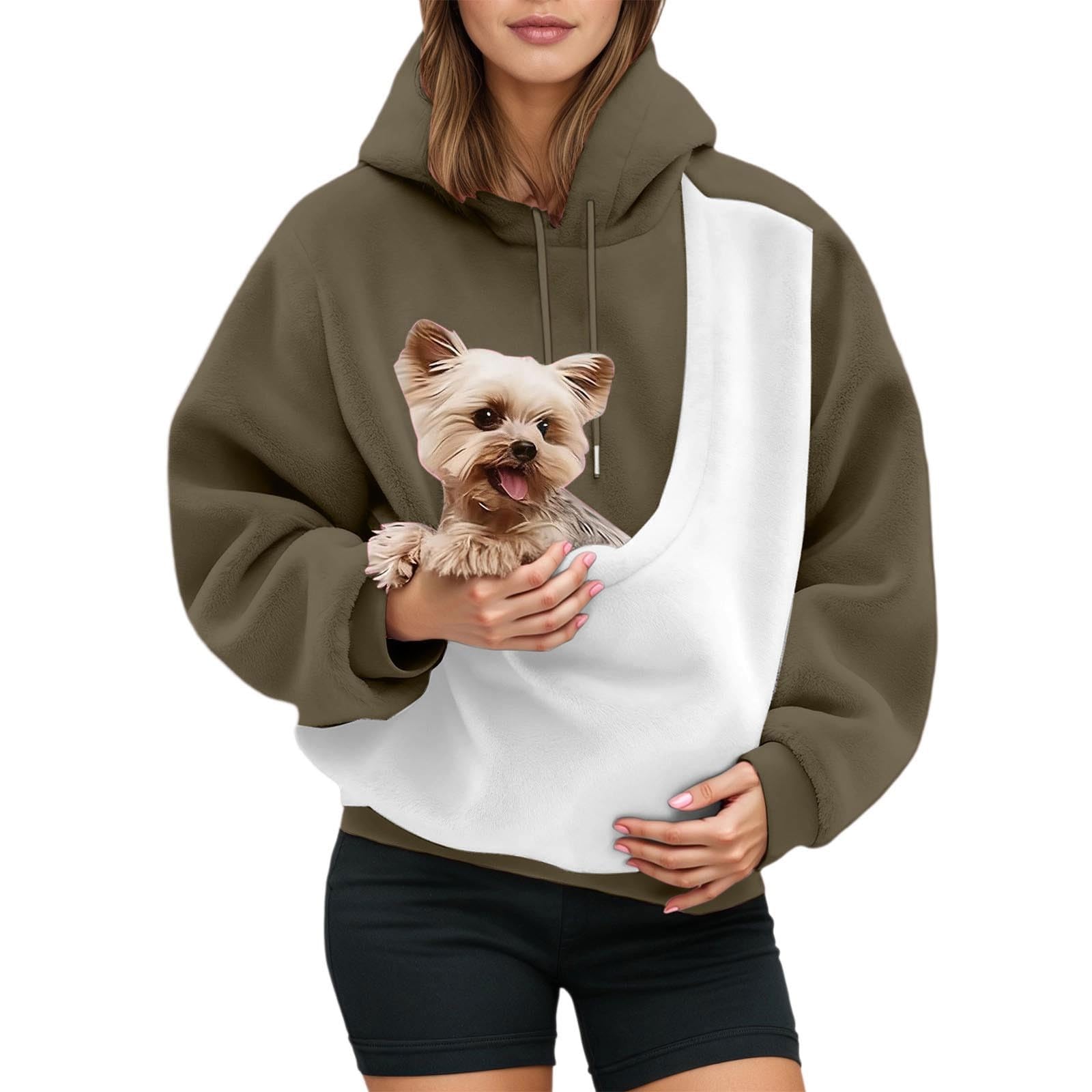 Sweat à capuche pour animal avec poche avant - Kangourou pour petits chiens et chats
