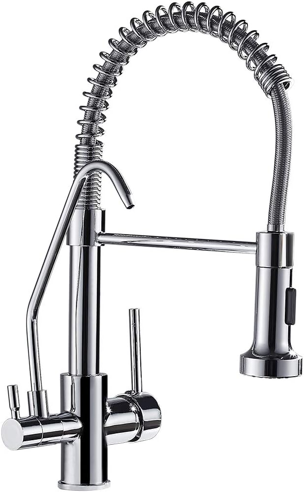 Modern Kitchen Faucet Pull Down Kitchen Sink Faucet Dual Handle 3 in 1 High Arc Water Filter Purifier Faucets