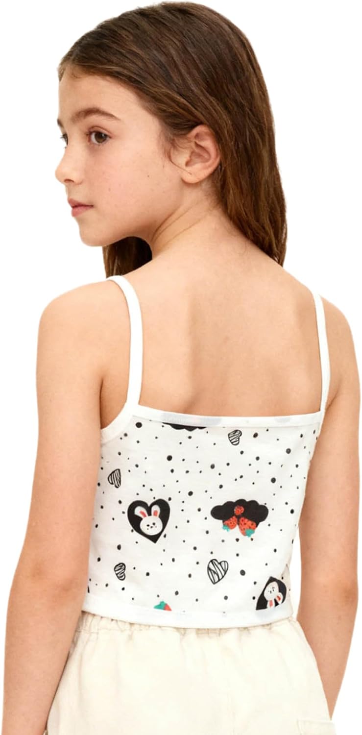 Kids Seamless Training Bras for Girls Stretch Elastic Spaghetti Straps Crop Cami Style Underwear Bra