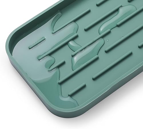 Miniatura 9 de Bandeja organizadora de fregadero de cocina de silicona para múltiples usos, soporte ecológico para cocina, baño, encimera o fregadero, dispensador