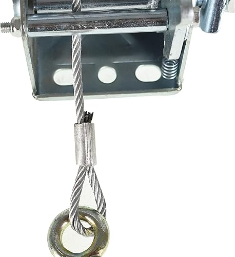 Miniatura 8 de Cabrestante de manivela de 1600 libras con freno y cable de acero resistente para barco, remolque, ATV o comedero de ciervos