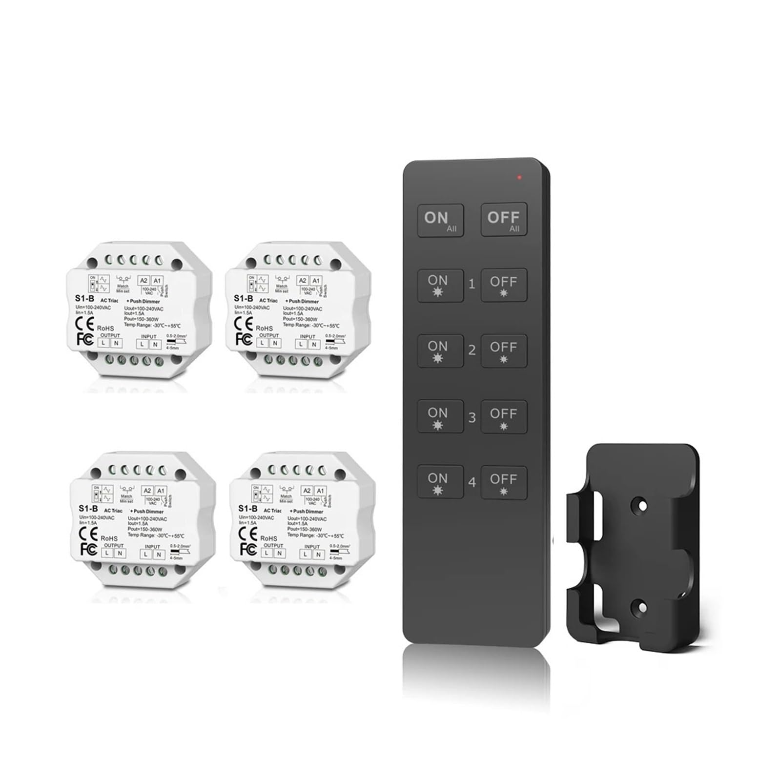Regulador de intensidad LED 110V 220V 230V AC Triac atenuador LED 220 voltios atenuador 2.4GI bombilla Control remoto S1-B controlador LED atenuador LED(WIFI Relay only)