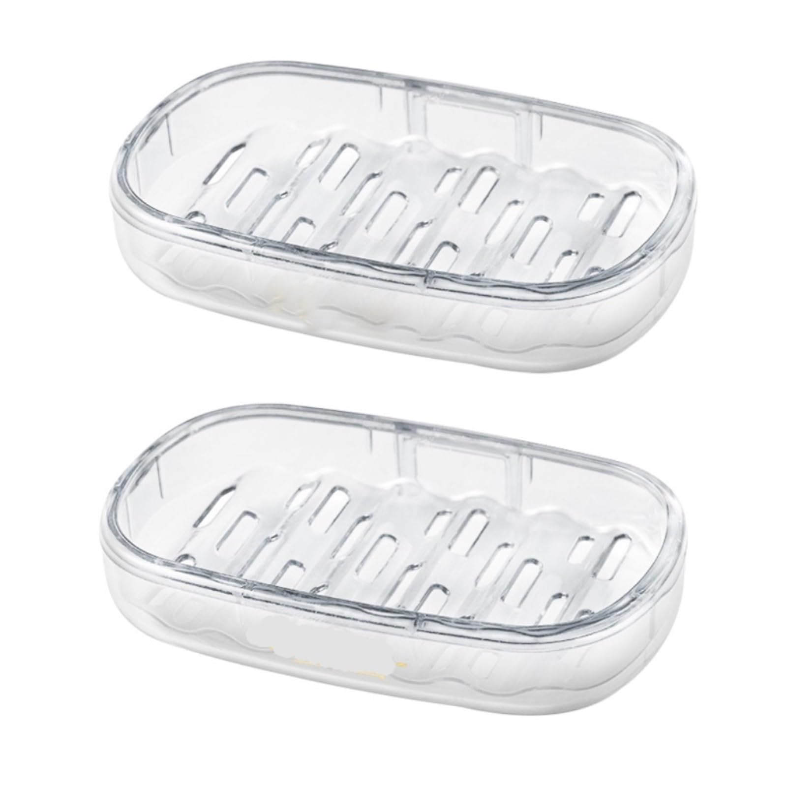 soap dish， Soap Dish 2 pcs Multicolor Wall Mounted Drain Rack(Blanco)