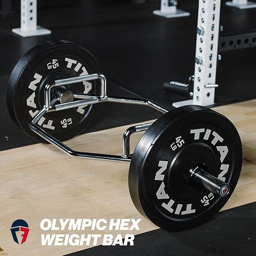 Miniatura 2 de Titan 2" barra hexagonal de levantamiento de pesas olímpico, barra de levantamiento
