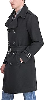 ジャケット・アウター Tomorrow Land Wool Trench Coat Size: 48 Amazon.com: Landing Leathers Men Jake Cashmere Wool Blend Double