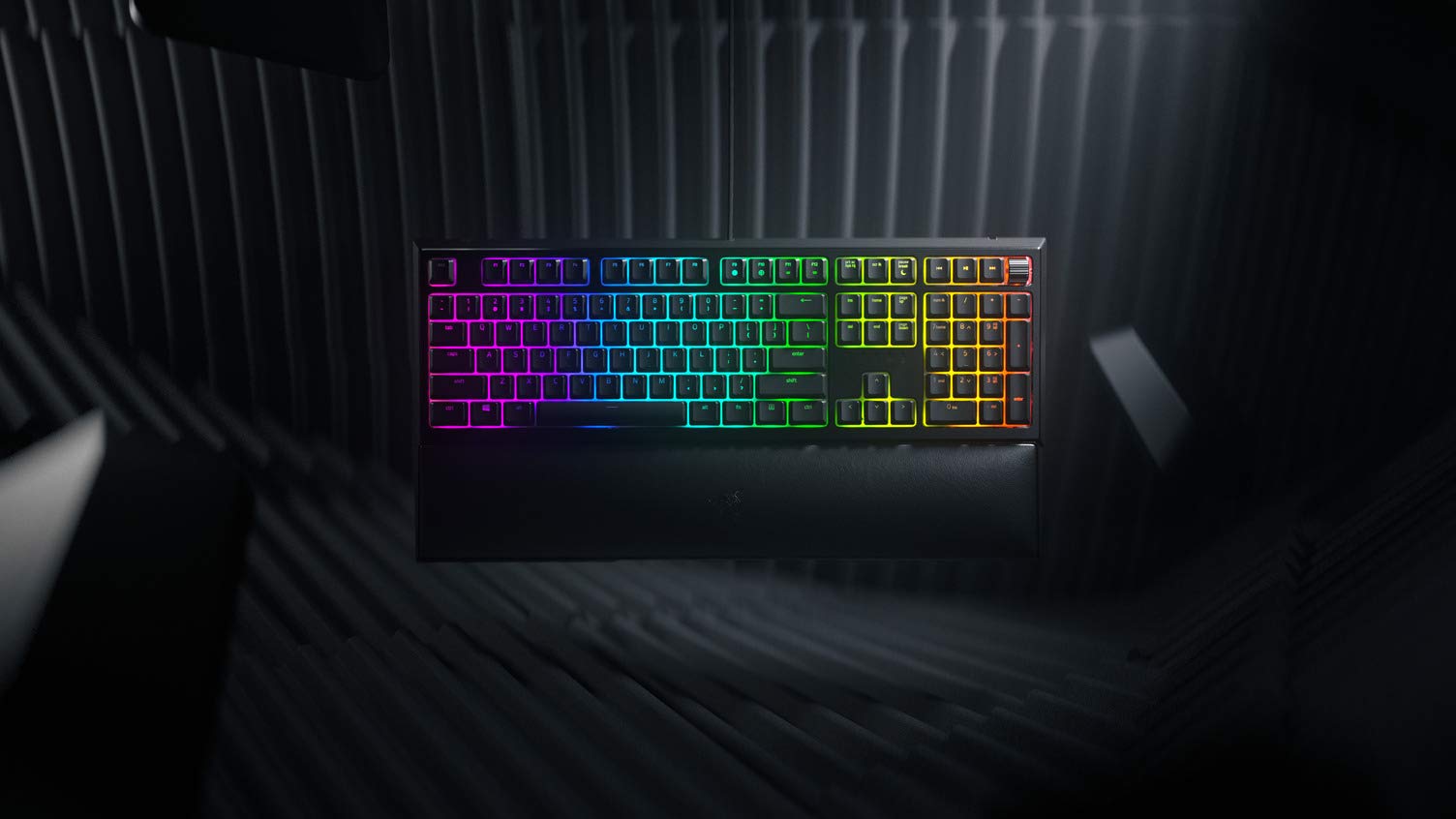 Razer Ornata V2 - Teclado para Juegos (Teclado Gaming de Membrana mecánica, Control Giratorio Digital Multifuncional y Teclas Multimedia y programables) - Teclado QWERTY Español