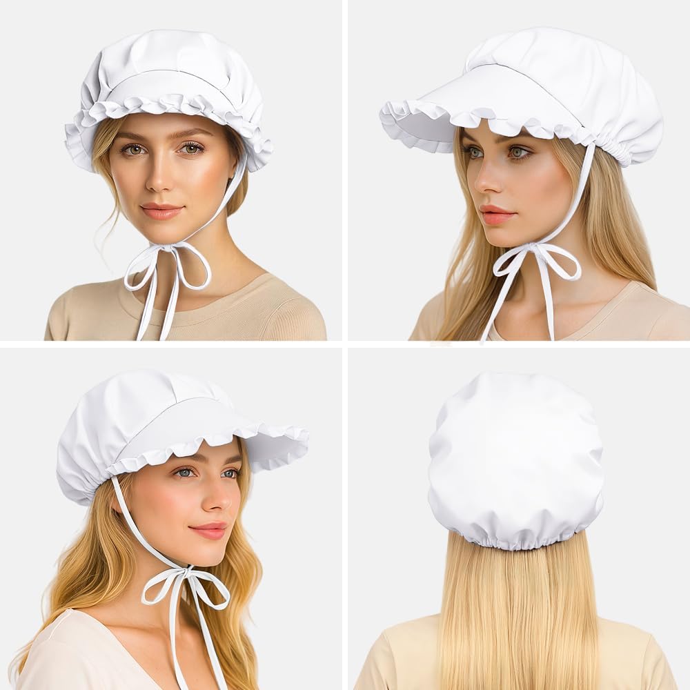 Womens Elegant Medieval Bonnet Hat for Christmas Cosplay Headwear - Image 7
