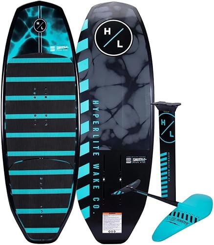 Hyperlite Shuttle WBooster 1300 Wakefoil Package NegroAqua 4 pies 5 pulgadas