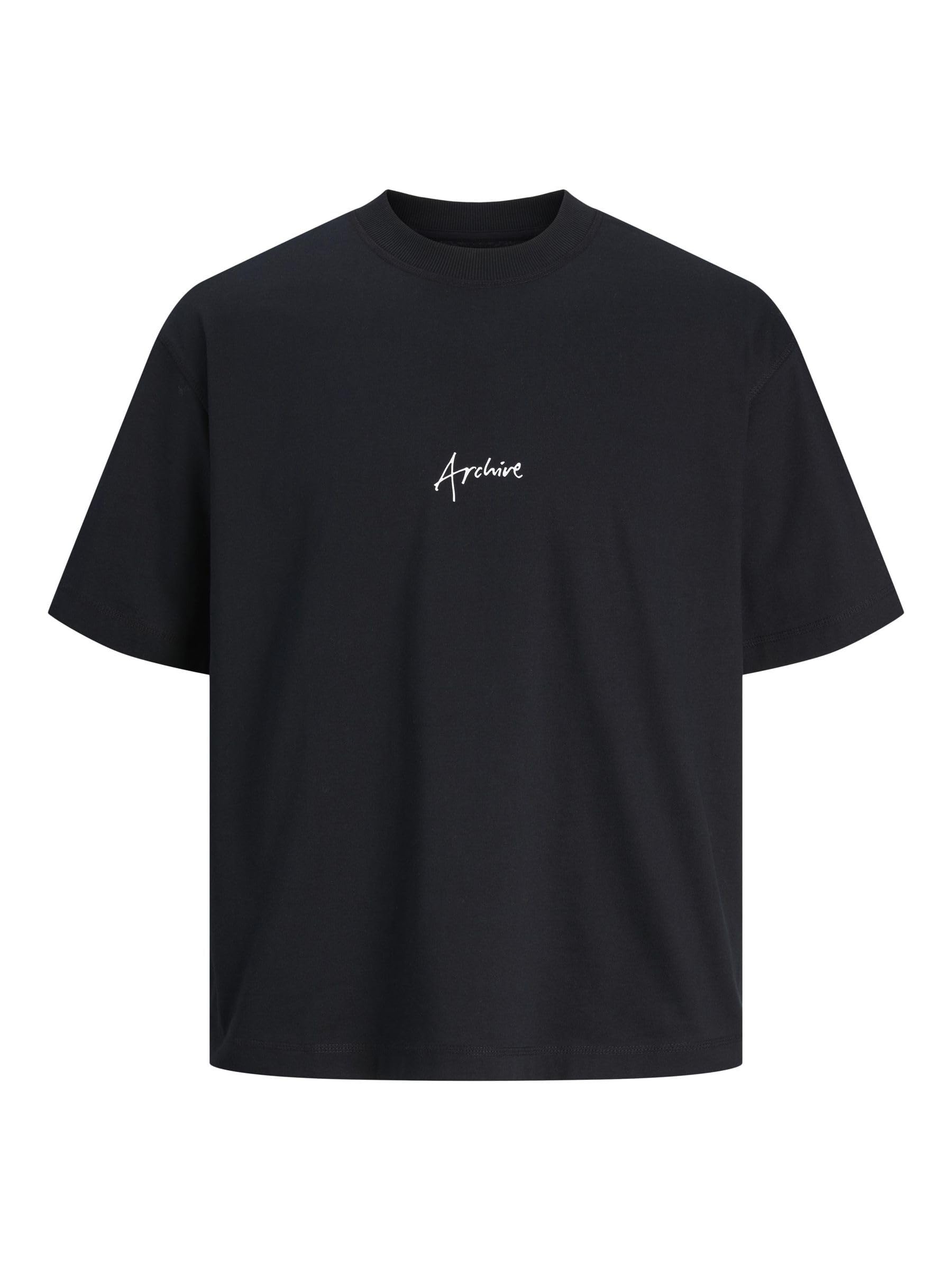 JACK & JONES Jcodynamic Script Tee SS Crew Neck, Black, S