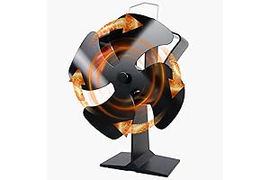Tomersun 4 Blades Heat Powered Stove Fireplace Fan
