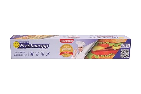 Hindalco Freshwrapp Aluminium Foil 500 Grams, 11microns | Food Packing , Wrapping, Storing and Serving