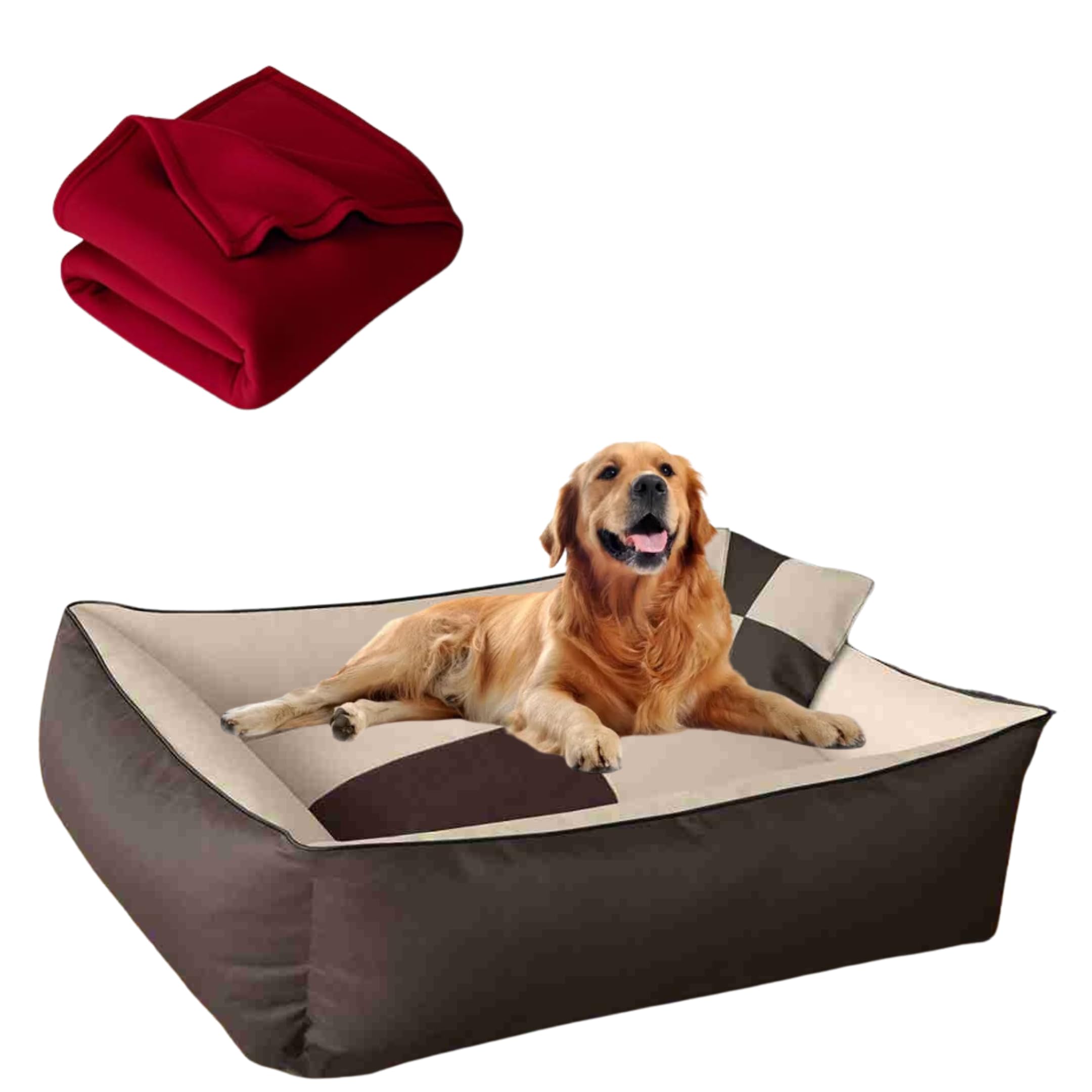 DRILLY Washable Dog/cat Bed with Blanket for Small | Medium | Large | Extra Large | XXL | XXXL | 4XL Size Dogs | Cats | Puppy | pet | Rabbit | Persian cat | Indoor cat (L) (B0C5DZHZ5R) Amazon Price History, Amazon Price Tracker