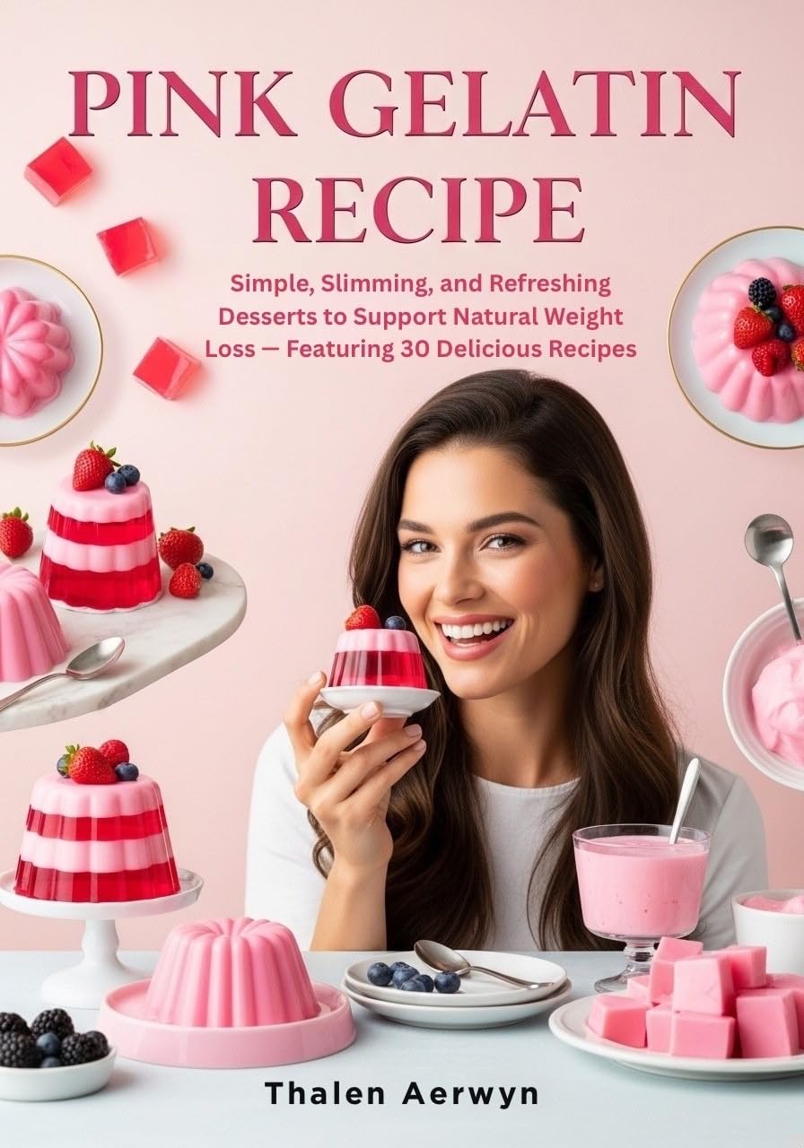 Pink Gelatin Recipe: Simple, Slimming, and Refreshing Desserts to Support Natural Weight Loss — Featuring 30 Delicious Recipes (Gelatin diet Book 3)
