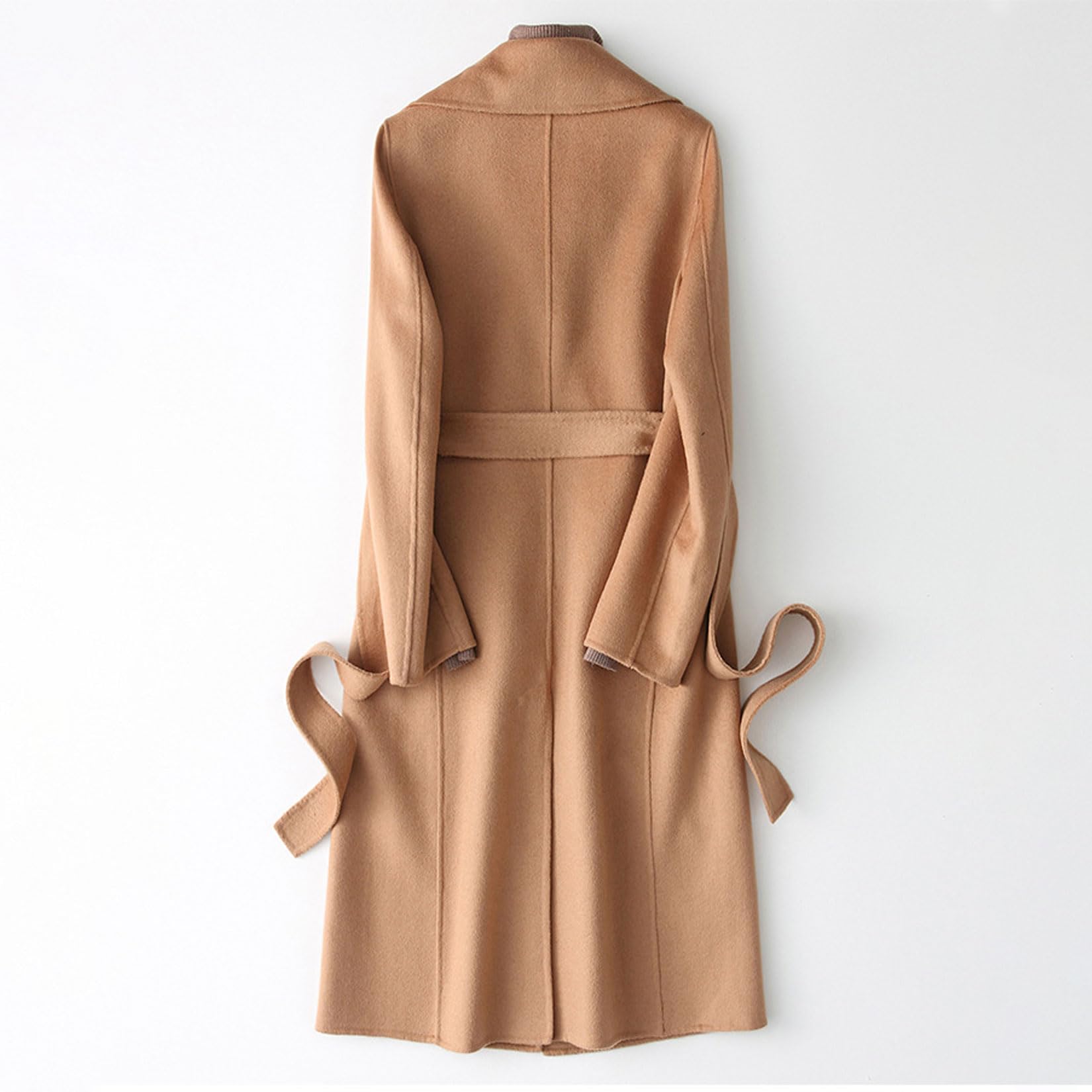 新品♡Signature Wide Lapel Mid Coat Amazon.com: XMZFQ Women's Winter 100% Wool Trench Coats