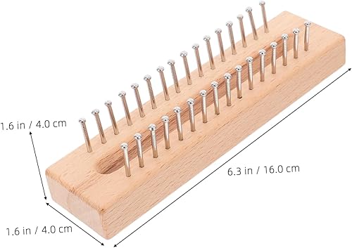 Miniatura 2 de 1 juego de telar de tejer y gancho hecho a mano para tejer telar de ganchillo DIY accesorios de telar para hacer bufandas y sombreros