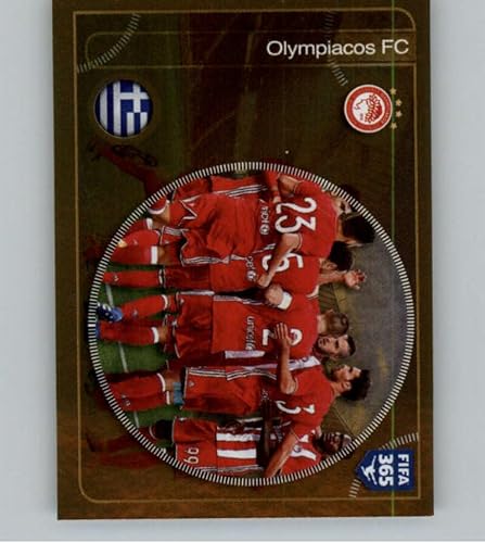 2016-17 Panini FIFA 365 Stickers #356 Olympiacos team GOLD Olympiacos Official Soccer Album Sticker in Raw (NM or Better) Condition