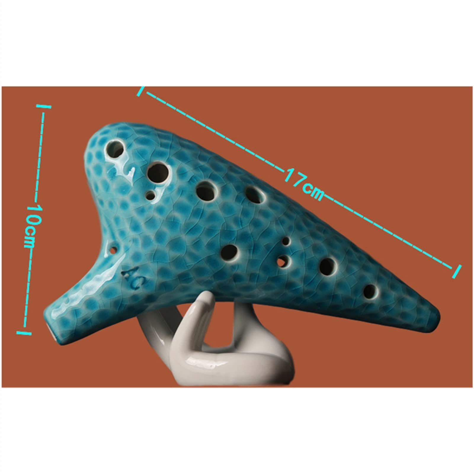 Ocarina flöte 12-Loch-Okarina Alt-C-Ton AC-Okarina-Musikinstrument Anfänger-Unterrichts-Okarina