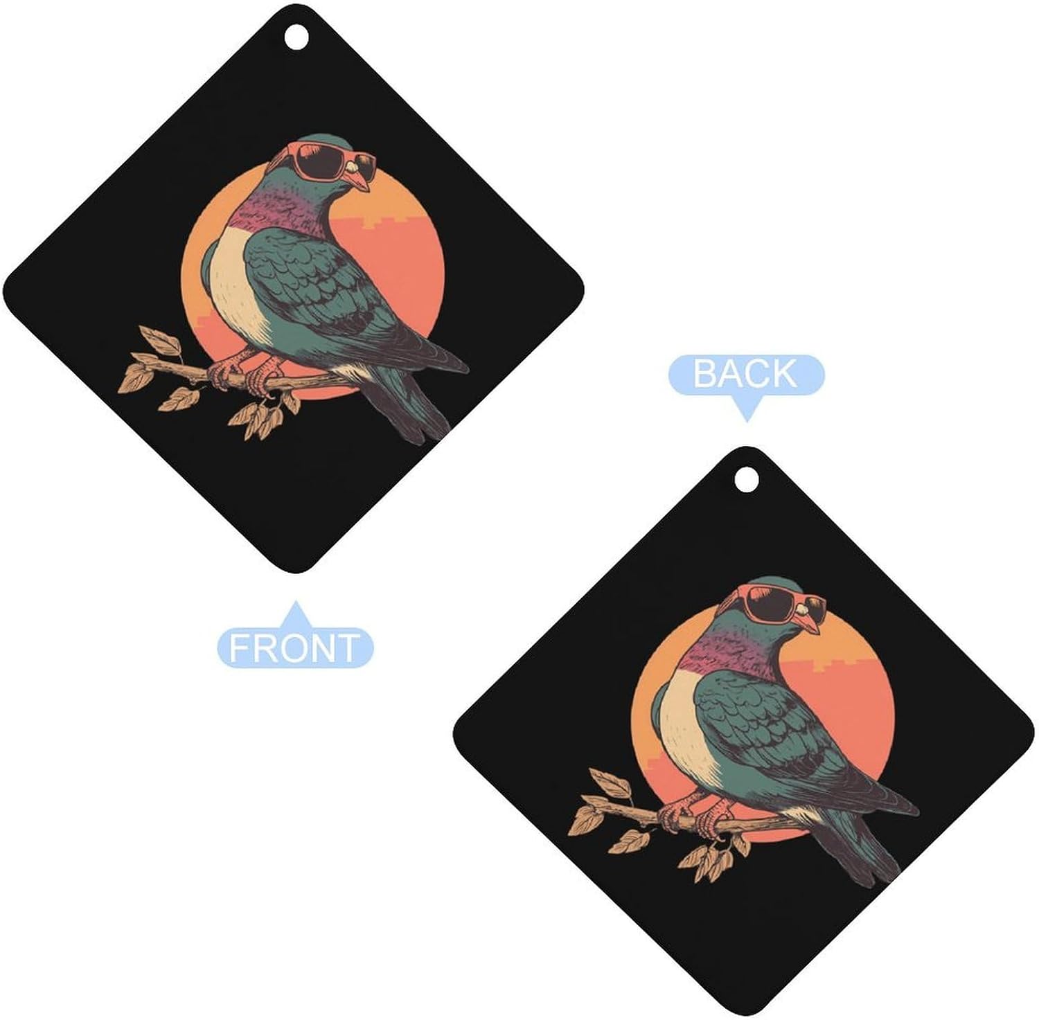Pigeon Car Air Freshener Decorative Hanging Aromatherapy Tablets Rhombus image 3