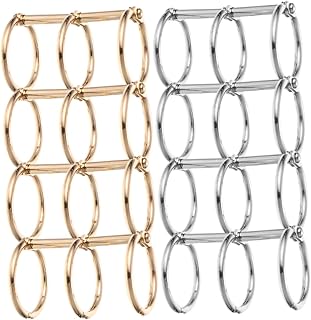 STOBOK 8 Peças Anel Pasta Fichário Fichário Scrapbook Fichário Álbum De Fotos Anéis De Livro Anéis De Folhas Soltas Anéis De Fichário De Folhas Soltas Anéis De Clipe De Fichário 3 Anéis