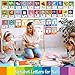 Alphabet Letters for Wall - ABC Alphabet Poster Classroom Wall Alphabet Alphabet Wall Chart Kindergarten Elementary Classroom Wall Decor Daycare Homeschool Supplies (Multi-Colored)