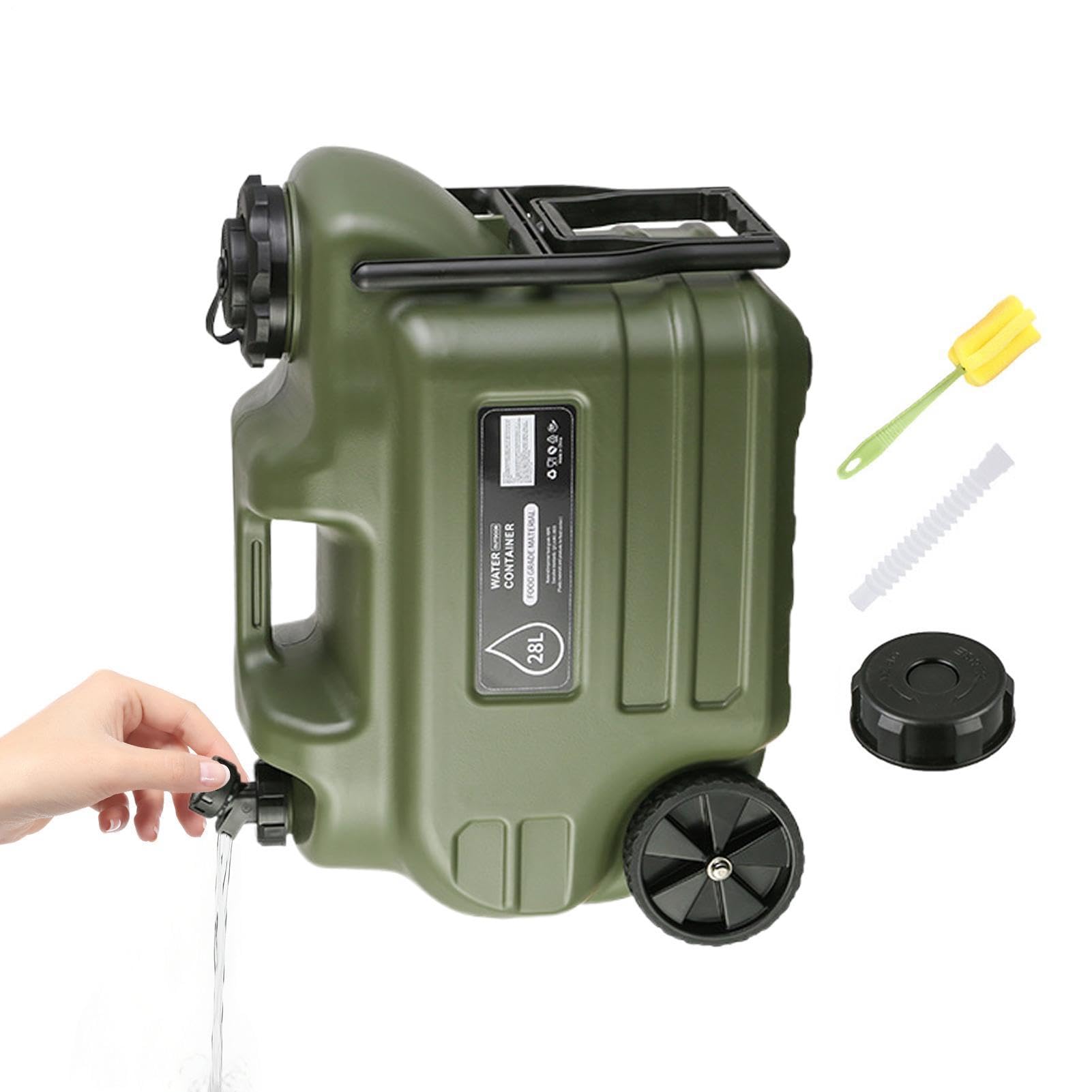 Generisch Tragbarer Wasserbehälter 28L auslaufsicher für Camping | Tragbarer Camping-Wasserbehälter 28L auslaufsicher mit Zapfhahn für Outdoor-Abenteuer