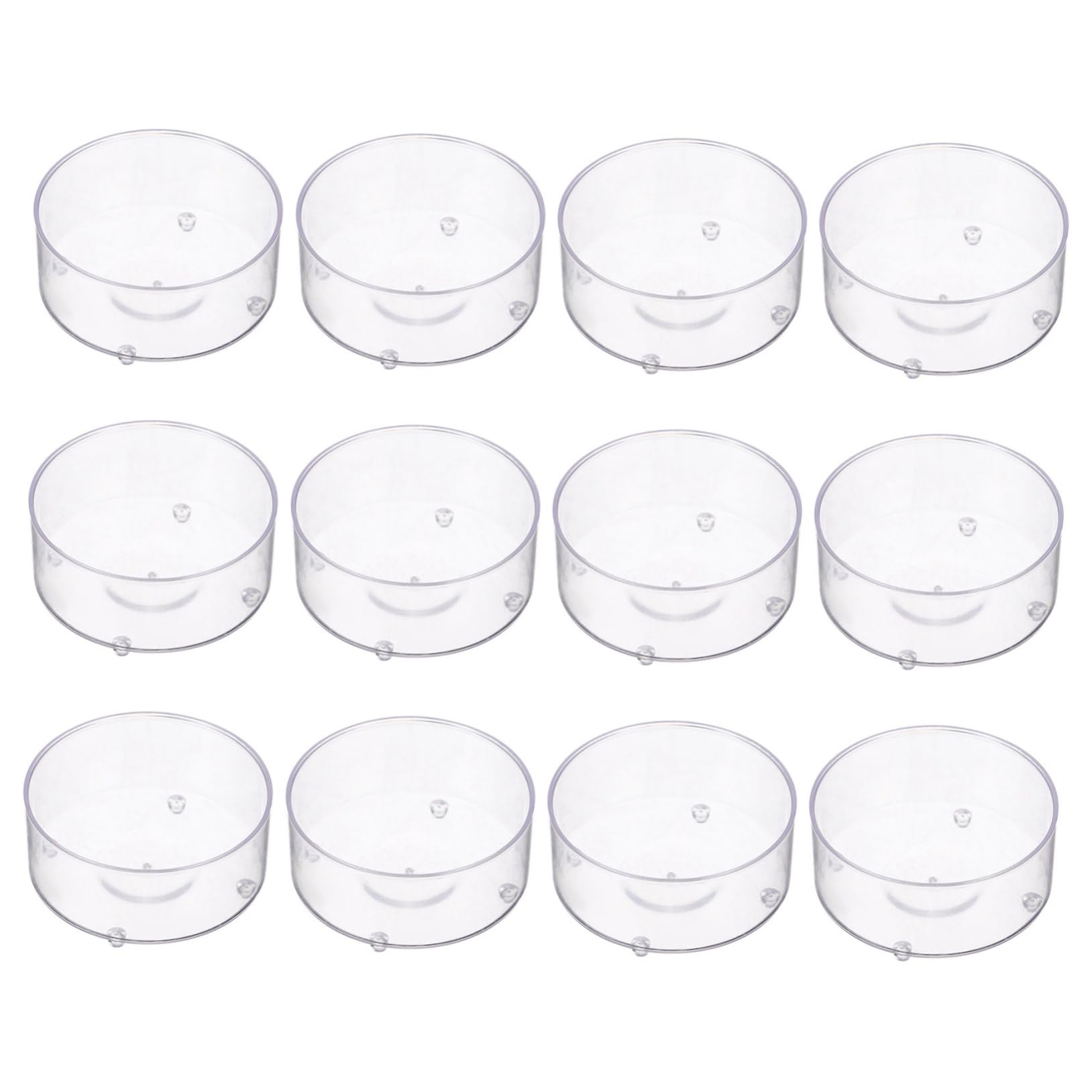 HOLIDYOYO 30Pcs Transparent Reptile Bowls Multi Function Feeding Dishes for Turtles Snakes Lizards and Spiders Reptile Water and Food Cups for Pet Owners