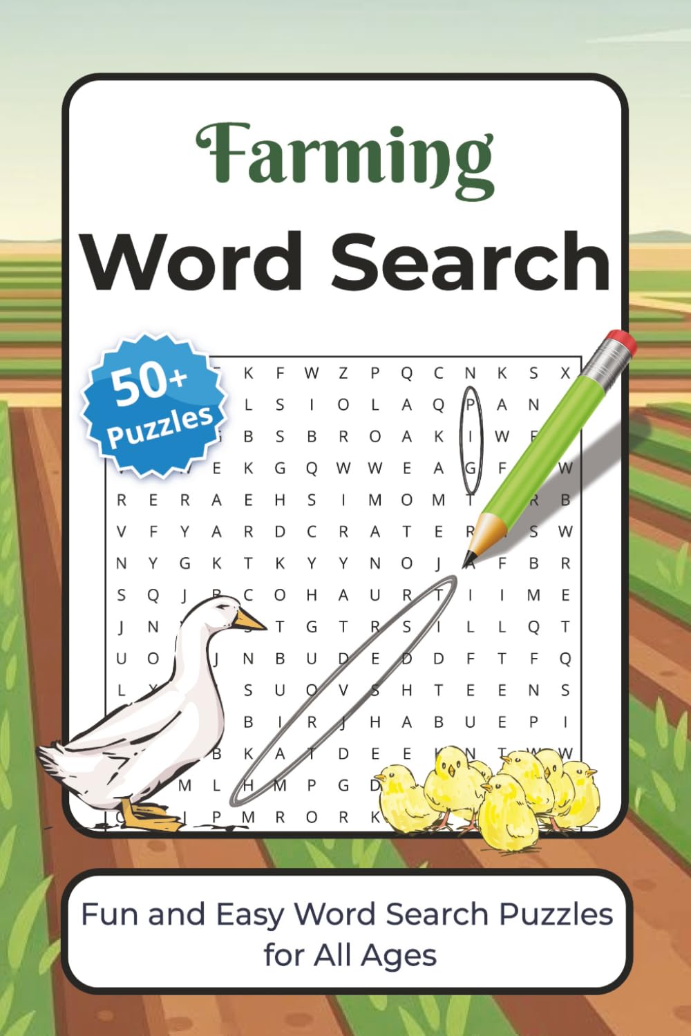 Farming Word Search Puzzle Book: Word Search with Easy to Read Print about Farming, Ranching ,Animals and More | 6x9 inches, 110 pages | 50+ Puzzles Gift for Free Time, Vacation, Christmas