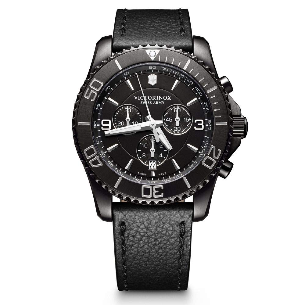 Victorinox Leather Maverick Analog Black Dial Men Watch-241786-2, Black Band (B075CPL2MN) Amazon Price History, Amazon Price Tracker