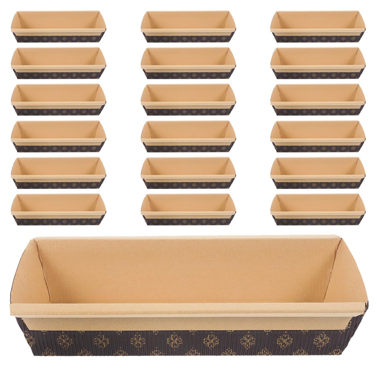 Mobestech Moules à Rectangulaires Format Pratique et Jetable 50 Pièces en Papier Antiadhésif, Faciles à Démouler, Cuisson Familiale Pâtisserie Maison