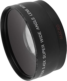 Zunate Camera Lens, 55mm 0.45x Wide Angle Macro Two-in-One Camera Additional Lens,for Camera Lens with Filter Diameter of 55mm/2.2in,Compatible Filter 62mm/2.4in Filter
