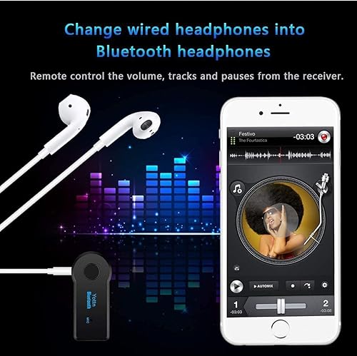 Miniatura 7 de Mini receptor Bluetooth para Motorola Moto G Stylus  Inalámbrico a 0.138 in Jack manos libres Kit de coche 0.138 in Audio Jack wLED Indicador de