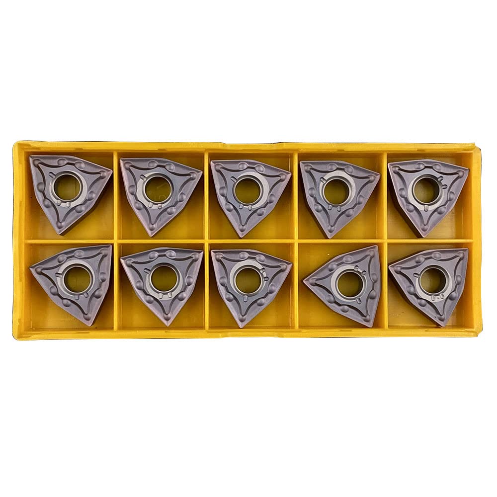 GBJ 10pcs TNMG 331-MA TNMG160404-MA US7 Carbide Turning Inserts Lathe Carbide Inserts Cutting Tools for Machining Steel Parts/Stainless Steel (TNMG331-MA US)