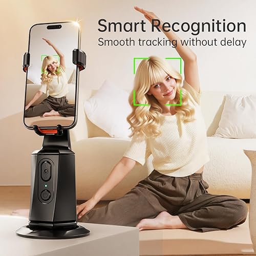 Miniatura 6 de weini Trípode de seguimiento facial automático giratorio de 360 para teléfono celular, kits de fotos y video, sin aplicación, soporte de cámara con
