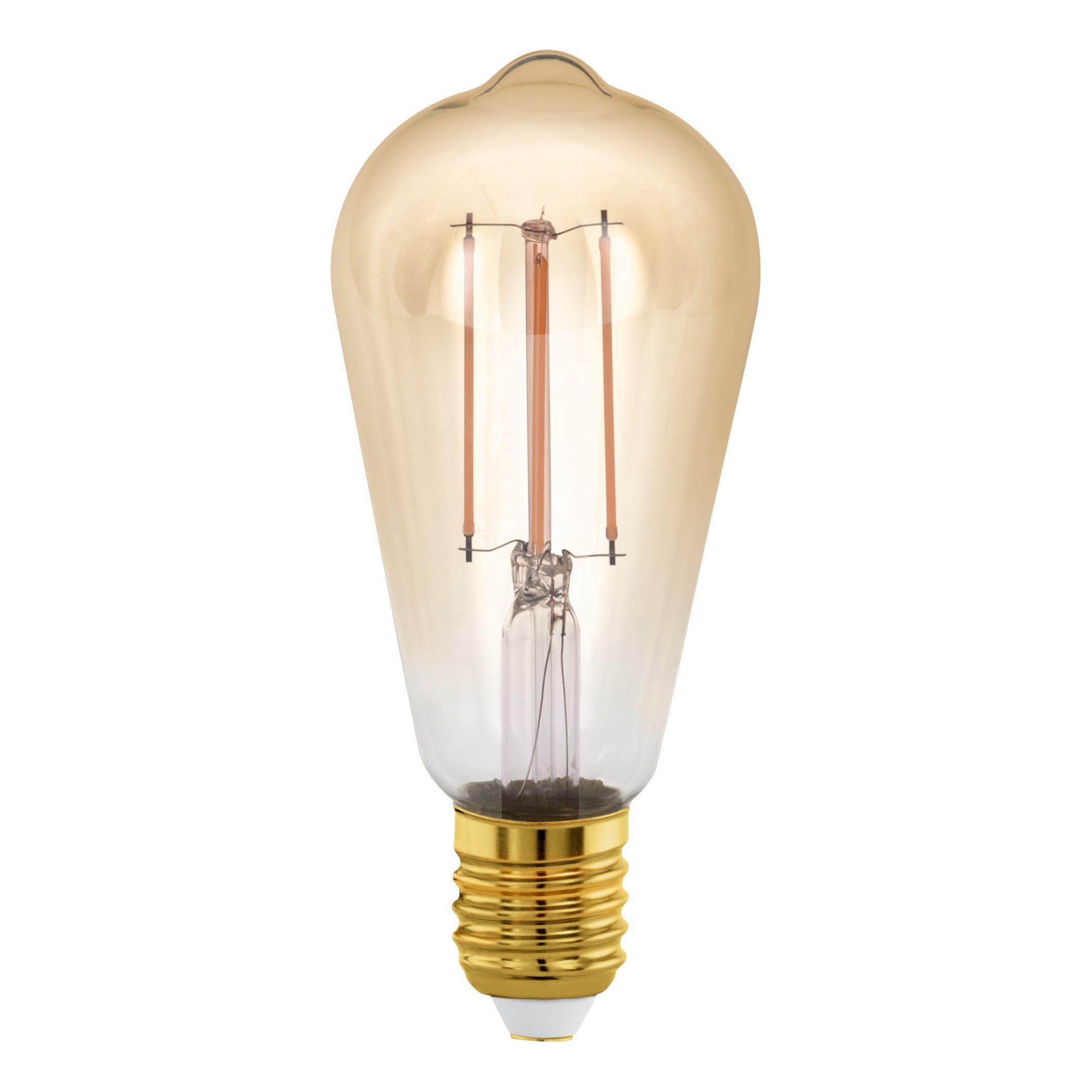 Eglo Bulbs Amber E27 Dimmable Extra Warm Pear Shaped Led With 4W 1700K