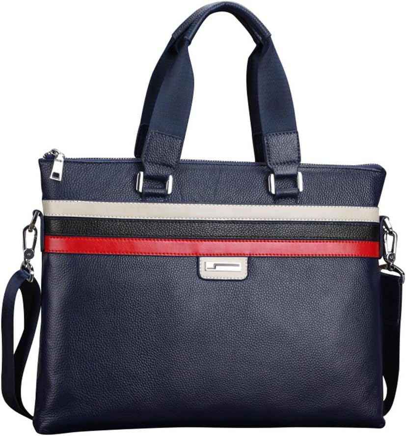 LUWE Men's Fashion Roomy Crossbody Shoulder Bag Horizontal Casual Satchel Briefcas Blue