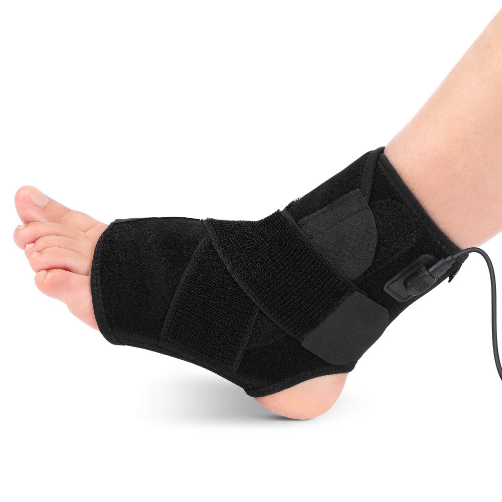 Warming Ankle Brace, USB Charged Heating Support, Adjustable Compression for Winter Warmth