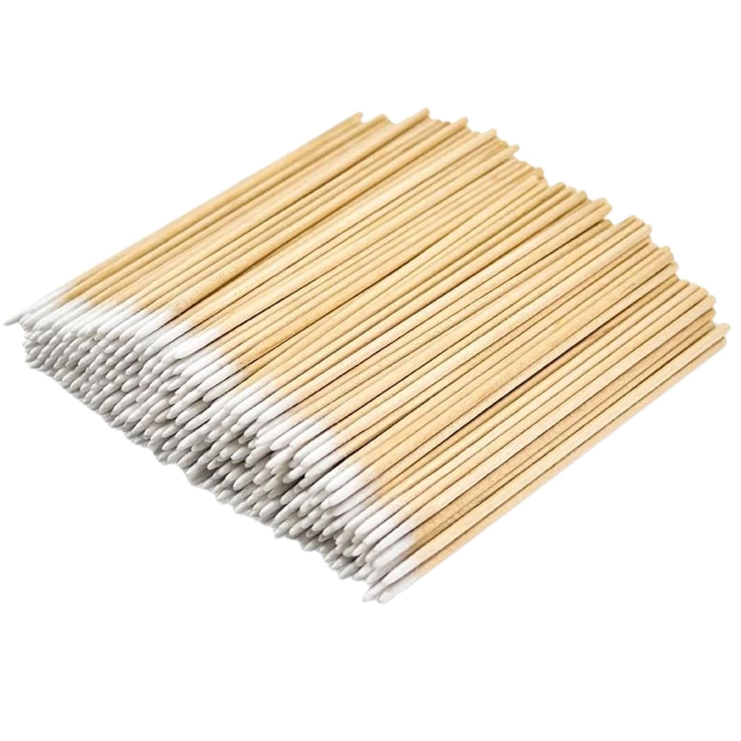 pmu cotton sticks 100 pcs | disposable wooden cotton tip applicators for permanent makeup, microblading, tattoo, eyebrow, eyelash & lip procedures