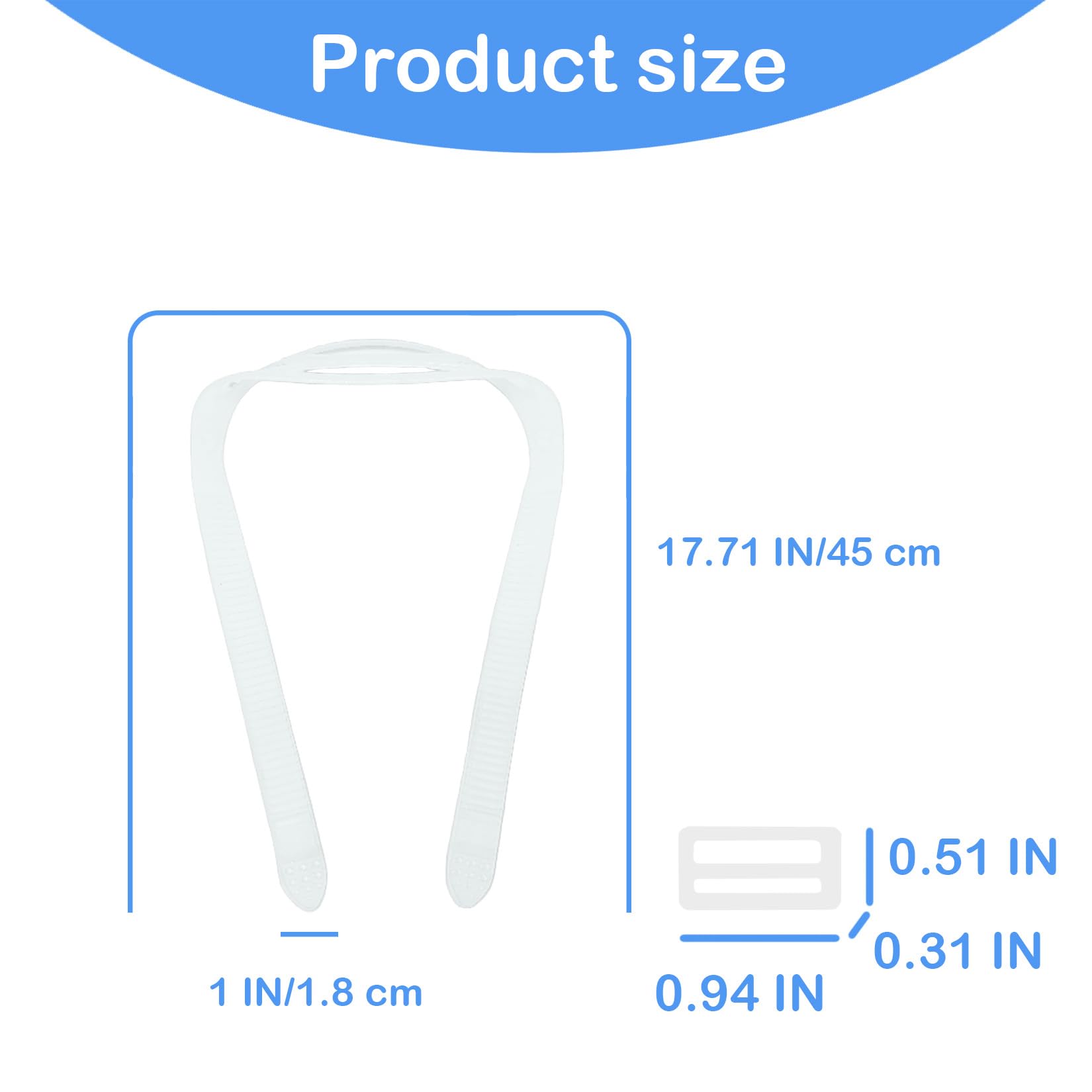 57lilina 1Pcs Universal Silicone Replacement Scuba Mask Strap, Transparent Dive Mask Strap, Swimming Goggles Glasses Head Band Parts Accessories for Diving Swim Snorkel