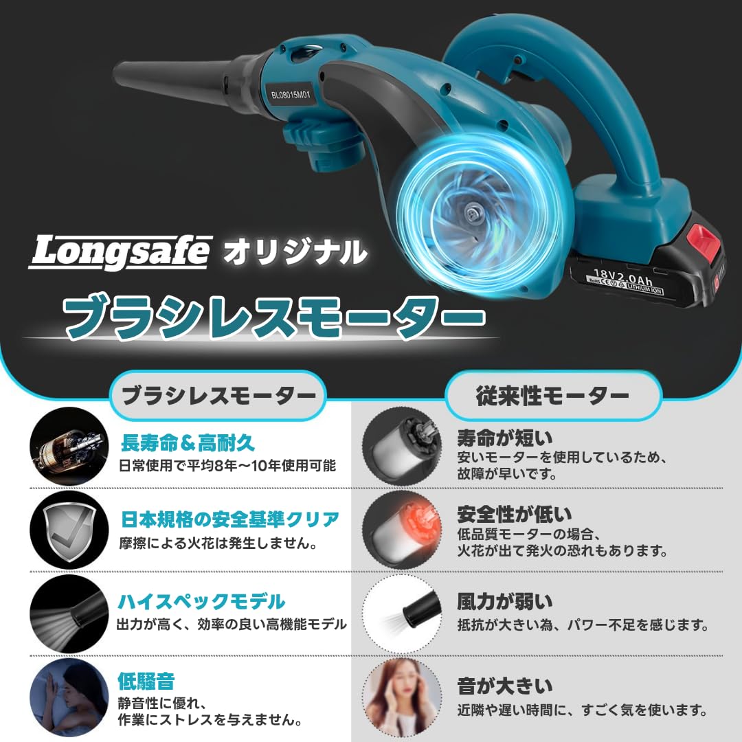Amazon.co.jp: マキタ 互換 ブロワー バキュームクリーナー 充電式