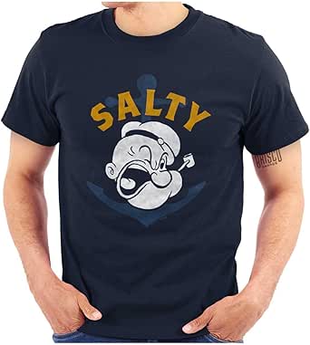 Amazon.com: Popeye Sailor Salty Attitude - Camiseta divertida para ...