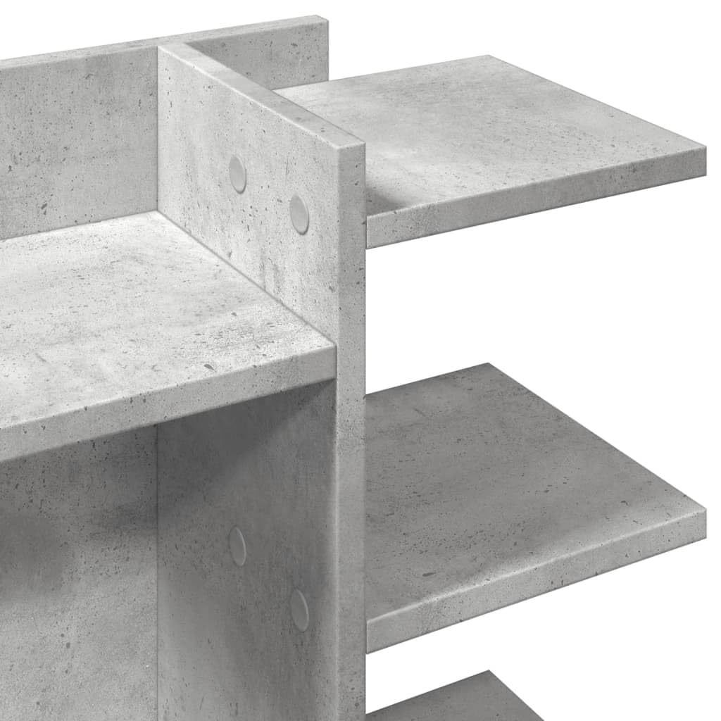 Mangloder Betongrauer Schreibtisch-Organizer 42x21,5x42 cm Holzwerkstoff Büroorganisation Dokumentenmappe Aktenmappe Briefablage Sortierer
