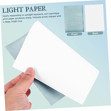Uonlytech 32sheets Cyanotype Kit Sun Print Paper Solar Activated Paper Home Made Art Supply